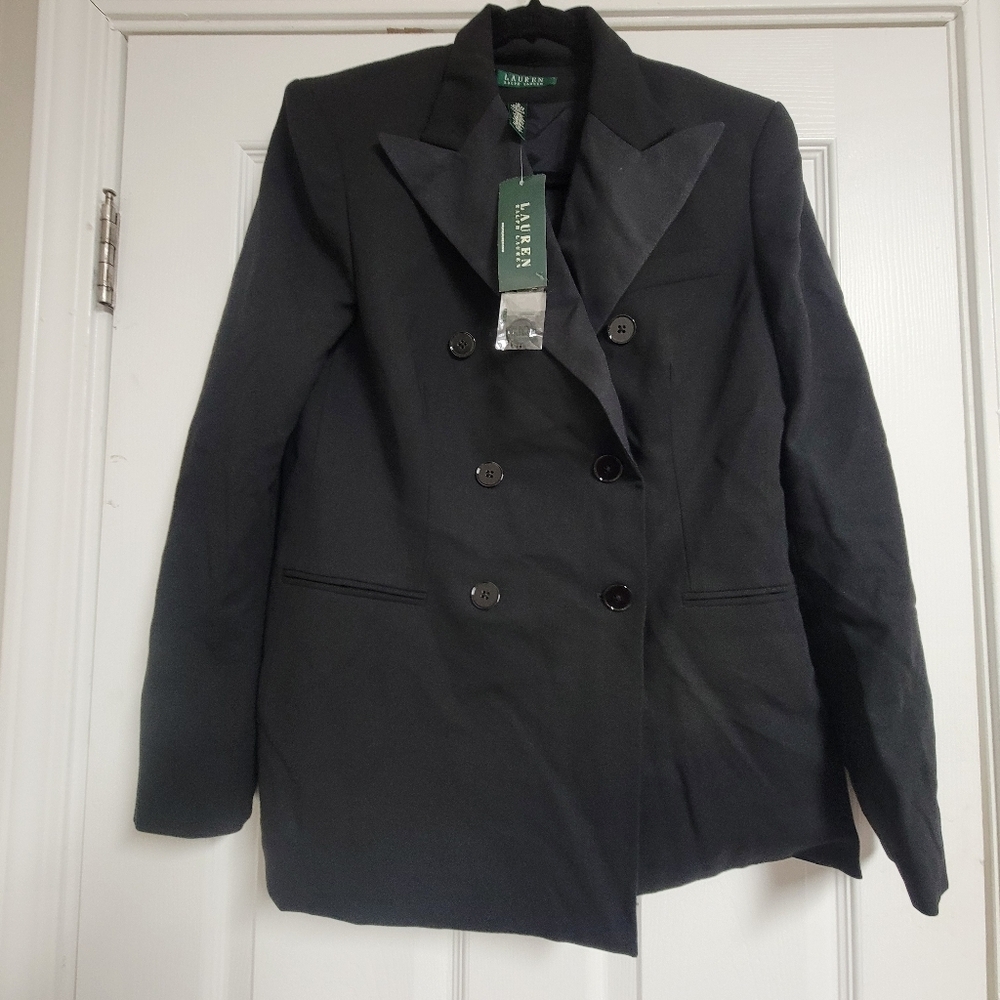 Lauren Ralph Lauren NWT Double- Breasted Wool Blazer Women's Size 10.